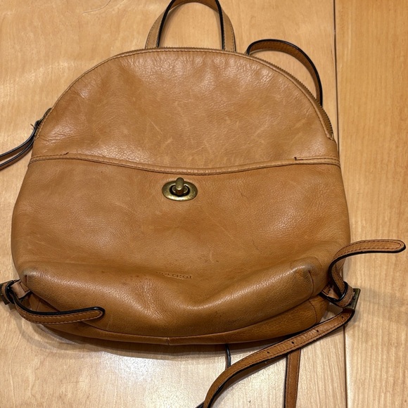 margot Handbags - Margot Tan Leather Women's Backpack.